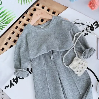12Y Baby Girl Apģērbu Komplekts Kokvilnas Toddler Pusaudžu Off-Plecu T+Elsas garām Piedurknēm Bērnu Apģērbu Komplekts Gadījuma Bērnu Uzvalks