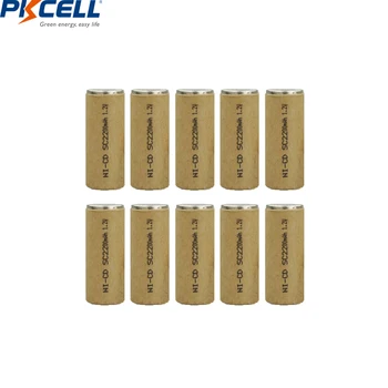 2/4/8/10PC PKCELL subc akumulatora SC akumulatoru uzlādējamo bateriju nomaiņa 1.2 v 2200MAH SC Šūnas 10.C Skrūvgriezis Elektriskais Urbis