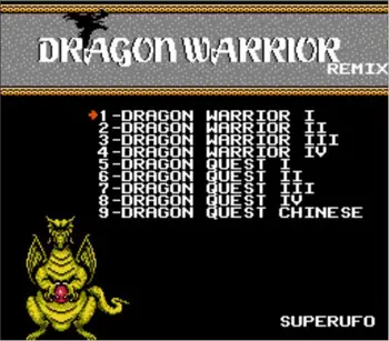 DRAGON WARRIOR REMIX 9 1 Spēle Kasetne NES Konsoles