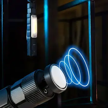 Daudzfunkcionāls 360degree Magnēts Anti-fall Lukturīti Zoomable COB+USB Folding Lādējams Lukturu Daudzfunkcionāls Darba Gaismas