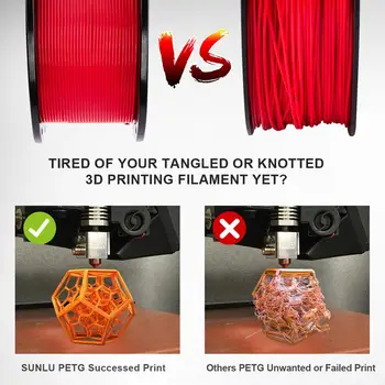 PETG Pavedienu 1kg Augstu Izturības Caurspīdīgs 1,75 mm Pielaide +/-0.02 mm Nav Burbulis Labu Stingrību FDM 3D Printeri Materiāls