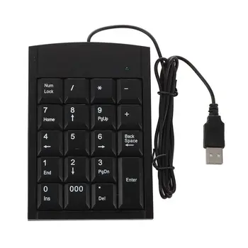 Mini Black USB Ciparu Tastatūra Tastatūra Portatīvo DATORU Dators
