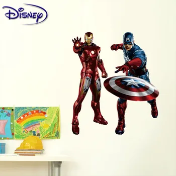 Marvel Disney ASV Kapteinis Uzlīme 3d Radošo Uzlīmes Bērnu istabai Karikatūra Dzīvojamā Istabā TV Uzlīme