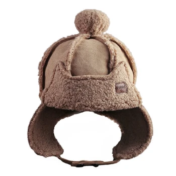 New Baby Boy Bomber cepuri Mīksto Kažokādu Iekšpusē Ziemas Beanies Bērnu Sabiezēt Zamšādas Cepures Bērniem, Meitenēm, Earflap Caps Saglabāt Siltu 2-6Yrs