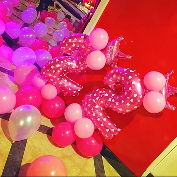 Karstā pārdošanas 90cm rozā, zilā Skaits, folija Baloni Ciparu Hēlija Ballons Dzimšanas dienas svinības, Kāzu Dekori Gaisa Baloons Gadījumā Puses Piederumi