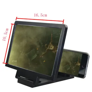 RAXFLY 3D Mobilā Tālruņa Ekrānā Pastiprinātājs Locīšanas Video Palielināmais Stikls HD Stāvēt Darbvirsmas Turētājs Ekrāna Expander Lupa Stāvēt