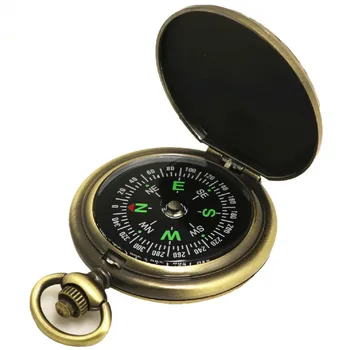 Retro kabatas pulkstenis, kompass dāvana veicināšanas āra multi-instruments pocke mini kompass