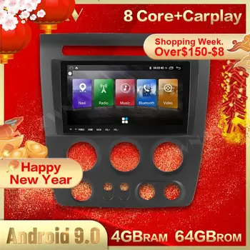 4G+64G Android 9.0 Touch screen Auto multimedia player Hummer H3 2005. līdz 2010. gadam auto Audio Radio, stereo, GPS Navi, Wifi, BT galvas vienības