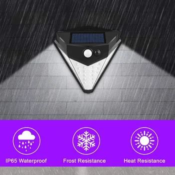 Ūdensizturīgs 38 LED Saules Ainava Pagalma Wall Street Gaismas Āra Kustības Sensors Dārza Lampas WHShopping