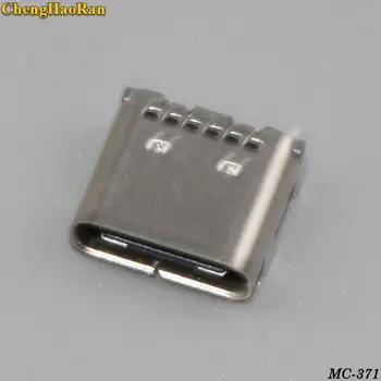 ChengHaoRan 10pcs 24P USB 3.1 Tipa C Savienotājs 24 Pin Trauku taisnā Leņķī C Tipa PHB SMT Dual Rindā Cilnes Sieviešu Ligzda