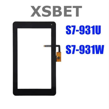 Par Huawei Mediapad S7 Lite 7 S7-931U S7-931W S7-931 Touch Ekrānu, Objektīva Stikla Ārējais Priekšējais Panelis Melns+instrumenti