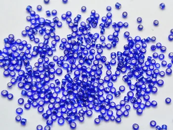 10000 Stikla Sēklu Pērlītēm 1,5 mm (12/0) sudraba apdari Royal Blue + Uzglabāšanas Kaste