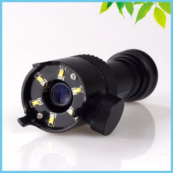 LED Apgaismojums Metāla 50X Kabatas Mikroskopu, Rotaslietas Noteikt Palielināmā Stikla Lupa