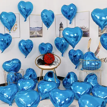 10pcs/Daudz 18Inch Roze Sarkanā Zelta Folijas Sirds Ballons Laulība ir Piepūšams ar Hēliju Balonu Metāla Kāzas, Dzimšanas dienas svinības Dekors Dāvanas