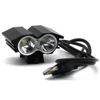 6000LM 2 X 10W XML T6 LED USB Ūdensizturīgs Lukturis Bike Velosipēdu velosipēdu Lukturu gaismas velosipēdu gaismas lampa āra riteņbraukšana camoing
