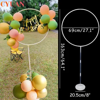 Apaļā Hops Balonu Vainags Rāmi Stāvēt Sirds Mīlestību Ballons Turētājs Baloon Dzimšanas Dienas Svinības Baby Dušas Weddding Fona Apdare