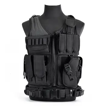 Regulējams Militāro Vīriešu Taktiskās Maskēties Vest Āra Medību CS Šaušanas Medību Veste Apģērbu F4Z8