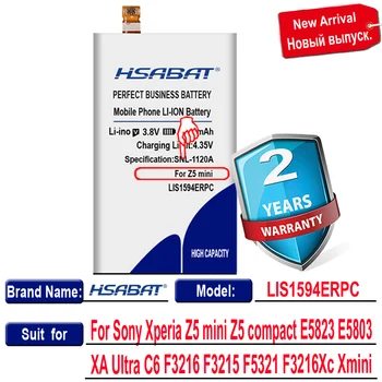 HSABAT 4500mAh LIS1594ERPC Akumulators Sony Xperia Z5 mini Z5 kompakts E5823 E5803 XA Ultra C6 F3216 F3215 F5321 F3216Xc Xmini