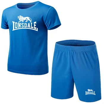 Zīmolu vīriešu kompresijas t kreklu komplekts sporta krekls vīriešu skriešanas bikses 2gab sporta tērps futbola fitnesa vīriešu sporta t-krekli komplekti