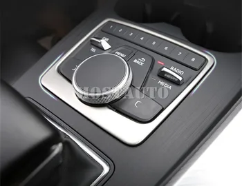 Audi A4 B9 Iekšējo Centru Konsoles Multivides Taustiņš Rāmis Melns, Vāks 2016-2020 1gb Auto Piederumi Auto Interjera Dekori