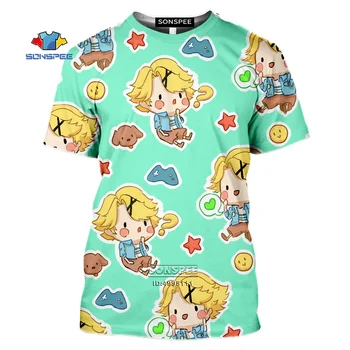 SONSPEE Mystic Messenger Vīriešu T-krekls 3D Drukas Anime Zēni 707 Ray Jumin Han nav Zināms Tee Krekls Vasaras Gadījuma Sieviešu topi Apģērbi