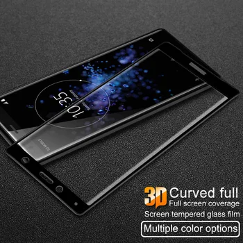 IMAK 3D Izliektas Pilns Pārklājums Rūdīts Stikls Sony Xperia XZ2 Kompakts Dual Sim H8314 H8324 Pilna Izmēra Ekrāna Aizsargs Filmu Gla