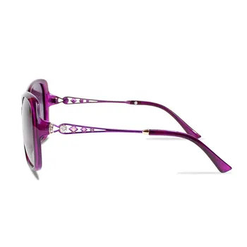 Rhinestone Saulesbrilles Sieviešu Polarizētās Sarkans Sieviešu, Saules Brilles Oculos de Sol Feminino Polaroid par Braukšanas Luksusa Dizaineru Zīmolu