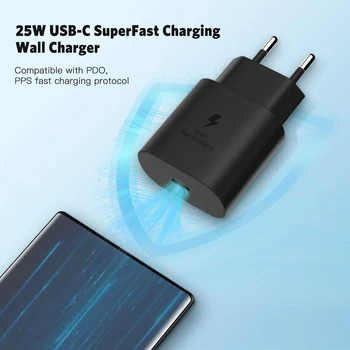 Sākotnējā EP-TA800 ES 25W PD Super Fast Charger USB C C Tipa Ceļojuma Ātrās Uzlādes Adapteris GALAXY Note10 10+ S10 5G XIAO MI9