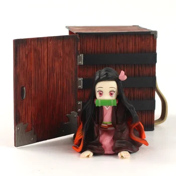 Demon Slayer Kimetsu Nav Yaiba Kamado Nezuko Ailē PVC Attēls Kolekcionējamus Modeļa Rotaļlietu 7-9cm