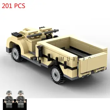 Karstā militāro WW2 tehnikas Britu Armijas Tuksneša Smagajiem kravas transportlīdzekļiem, auto kara skaitļi Celtniecības Bloki km modelis ķieģeļu rotaļlietas, dāvanu