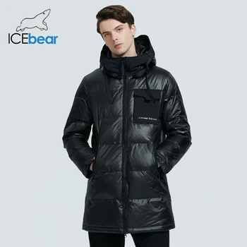 ICEbear 2020. gadam augstas kvalitātes vīriešu ikdienas kapuci jaka jaunas ziemas vidēja garuma kokvilnas mētelis zīmolu vīriešu apģērbi MWD20923I