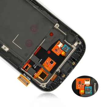 TESTA 4.8 Samsung Galaxy SIII S3 Neo i9301 i9300i i9308i i9301i LCD Displejs Ekrānā Pieskarieties Digitizer Rāmja Montāžas Nomaiņa