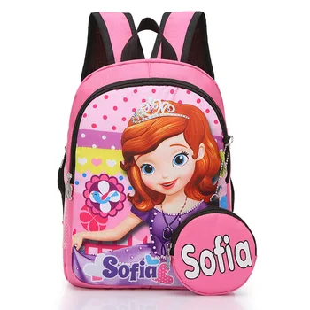 2gab/daudz Disney princess 3-6 gadus veci schoolbag+ makā monētu Saldēti Elsa meitene zēns bookbag bērniem bērnudārzā mugursoma