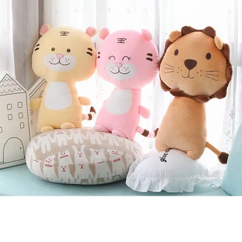 Ins neto red super cute karikatūra dzīvnieku lauva lelle plīša rotaļlietu, mīksto bērnu spilvens gudrs kaķis gultā guļ gara spilvena, bērnu istabas dec