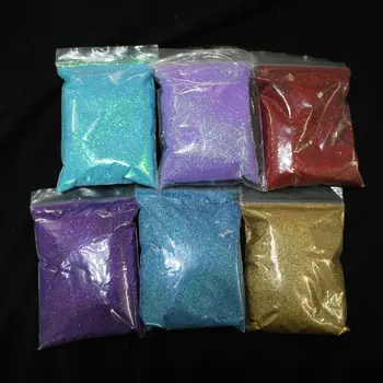 50G Raibs purpura pigmenta mirdzēt pulveris flash pulveris, spīdīga metāla loksnes,Nagu dizains, krāsas pārklājums