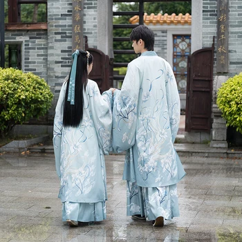 Ir 2021. Seno Ķīniešu Vintage Hanfu Apģērbs Pāriem, Kostīmu Pieaugušo Karnevāla Tērpu, Masku Vīriešu/Sieviešu Plus Izmērs 3XL