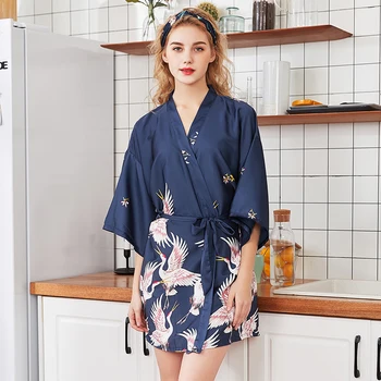 Modes Sieviešu Vasaras Mini Kimono Tērpu Lady Viskozes Vannas Kleita Yukata Naktskrekls Sleepwear Sleepshirts Pijama Mujer Izmērs S-4XL