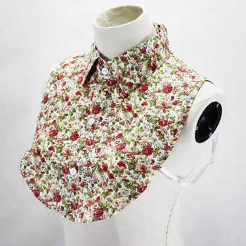 Pastorālā mazo Sieviešu Lape Kokvilnas apkakles džemperis putnu dekoratīvās krekls Pastorālo mazo ziedu kokvilnas krekla apkakli, dekoratīvām