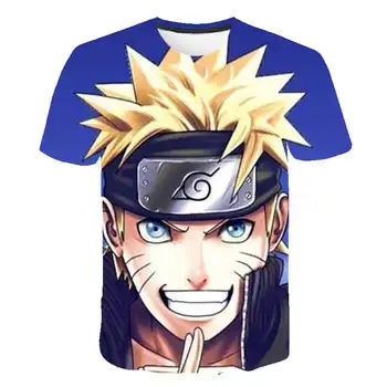 Vasaras 2020. gadam īsām piedurknēm Naruto 3D iespiesti anime izstrādātas T-krekls modes jaunums atdzist stila sieviešu un vīriešu T-krekls Anime S-6XL