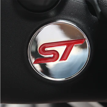ABS Chrome ST Logo Vizuļi Aizdedzes Atslēgu, Gredzenu, Uzlīmes Ford Fiesta Ecosport 2009 2010 2011 2012 2013 Piederumi