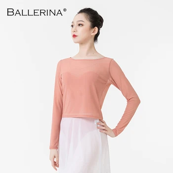 Baleta Deju, kas Par Sievietes Sexy Deju Sauļošanās vingrošana Ārējā jersey Long sleeve zemāko krekls Balerīna 6500