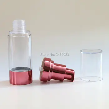 Grims instrumenti Augstas klases Rožu Sarkana Augstspiediena Sūkņa Pudeles Kosmētikas komplekts Ar Caurspīdīgu Vāciņu, atkārtoti Uzpildāmas Pudeles 10pcs/daudz 30ml