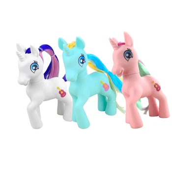 Lanyitoys 5.5 collu Mana mazā ponies rotaļlietas rīcības attēls, anime Īpašu unicorn modelis Vinila poni rotaļlietas meitenēm Ziemassvētku dāvanu