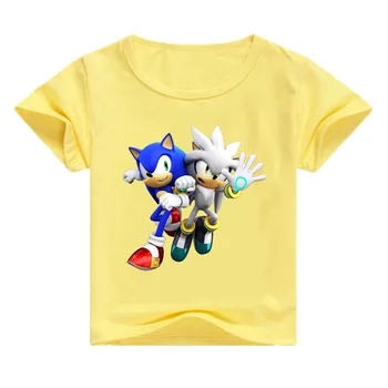 2-16Y Smieklīgi Karikatūra Sonic Ezis Spēles Print T-krekli Kostīms Zēniem T Krekls Meitenēm Vasaras Drēbes Bērniem T-krekls Topi Bērniem