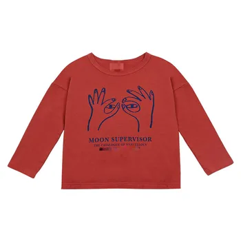 Pirms pārdošanas Ins Karstā Stila 2020aw Rudens un Ziemas garām piedurknēm T-krekls Bobo T-krekls Zēniem un Meitenēm, Kokvilnas T-krekls