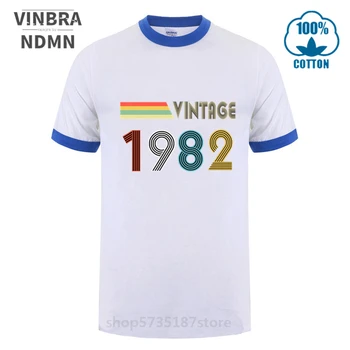 Vintage 1982 Oriģinālās rezerves Daļas, T krekli vīriešu Retro Dzimuši 80.gados T-krekls 38. Jubileja, dzimšanas gadu dzimšanas dienas dāvanu Tee kreklu Camisetas