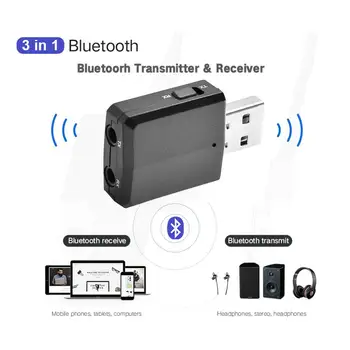 ZF-169 Plus 3 In1 USB Adapteri Bluetooth 5.0 Audio Raidītājs/Uztvērējs, 3,5 mm Kabelis TV PC Auto Austiņu Tālruņiem, Mp3 ZF-169Plus