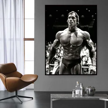 Mūsdienu Arnold Schwarzenegger Kultūrisms Plakāts Iedvesmas Fitnesa Izdrukāt Attēlu, Mājās Istabā Pie Sienas Mākslas Dekoratīvais Krāsojums