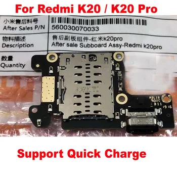Sākotnējā Labāko Ātrās Uzlādes Kuģa Xiaomi Mi 9T Redmi K20 Pro USB Spraudni Maksas Lādētāju Dork Savienotājs Mikrofons Flex Kabelis
