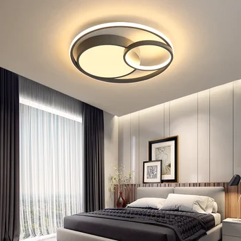 Mūsdienu Lustras LED Lampas Dzīvojamā Istaba, Guļamistaba, kabinets Balts melns pelēks krāsu uz virsmas montēta gaismas Lampa Deco AC85-265V